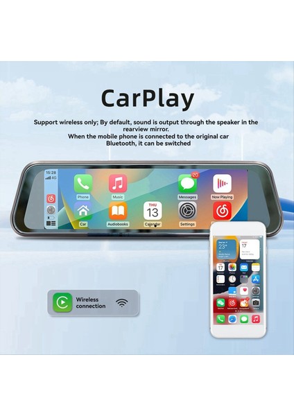 Dikiz Aynası Kaydedici 9 36 Inç Carplay Sürüş Kaydedici Akış Medyası Hd Büyük Ekran Bluetooth (Yurt Dışından) indirimleri