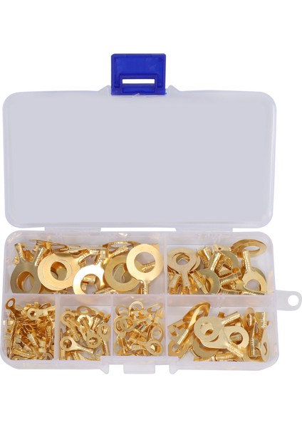 150 Pcs Kablo Halkası Terminal Halka Kablo Kabuğu Bakır Lugs Halka Terminaller Konektörleri Pirinç Kaç Kablo Tel Terminalleri (Yurt Dışından)