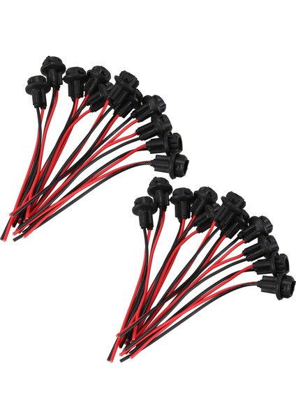 20X T10 W5W 168 194 Lamba Tutucu Soket Cam Base Lamba Soketi Dıy Siyah (Yurt Dışından)