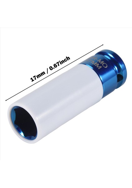 Alaşım Tekerlek 1/2 &quot Sürücü 17MM Set Ince Duvar Derin Darbe Somun Soketi Mavisi (Yurt Dışından) modelleri