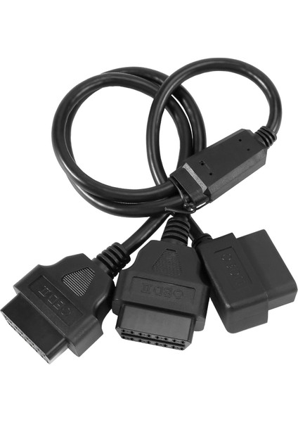 50CM Y Stil Obd 2 Obdıı Adaptörü Kablo Kablosu Erkek-Çift Kadın Obd2 Diagnostik Tool Araç Konektör Kablosu (Yurt Dışından)