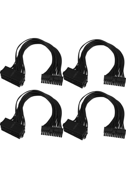 4x Güç Kaynağı Ayırıcı Çift Psu Kablo Adaptörü 24 Pin 20+4 Pin Atx Anakart Adaptörü Uzatma Kablosu (Yurt Dışından)