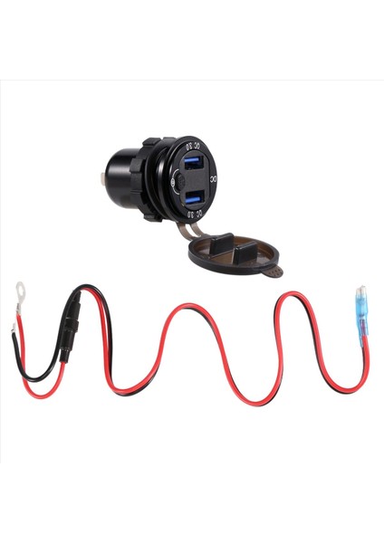 Qc 3 0 Çift USB Araç Şarj Cihazı Soketi 12V/24V USB Şarj Cihazı Tekne Motosiklet Kamyonu Golf Sepeti Için Iletişim Anahtarı (Yurt Dışından)