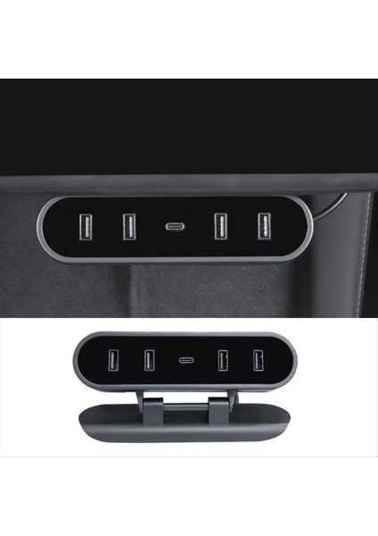 Tesla Model 3 Için Model Y Yerleştirme Istasyonu Hub Ekranın Altında 4 USB Şant Adaptör Şarj Cihazı Ayrıştırıcı Uzantı Aksesuarları (Yurt Dışından) modelleri