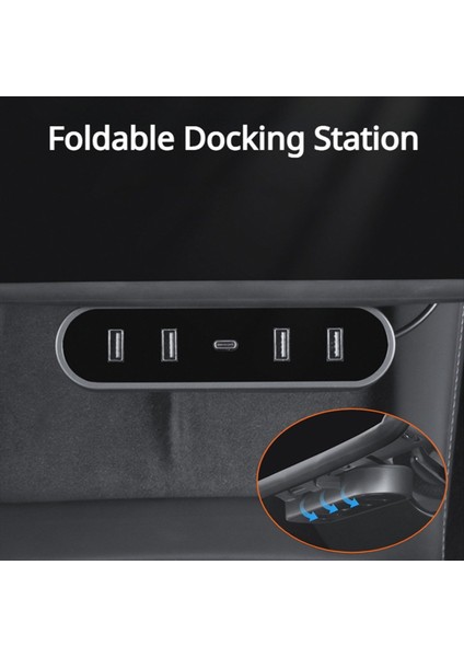 Tesla Model 3 Için Model Y Yerleştirme Istasyonu Hub Ekranın Altında 4 USB Şant Adaptör Şarj Cihazı Ayrıştırıcı Uzantı Aksesuarları (Yurt Dışından) fırsatları