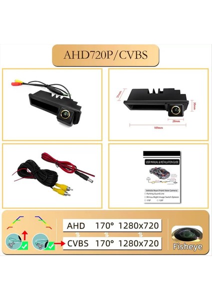 170 Derece Ahd 1920 x 1080P Audi A3 8p A6 C6 A1 Q7 A4 B7 B6 S5 A6L Q5 Araç Gece Görüşü (Yurt Dışından) fiyatları