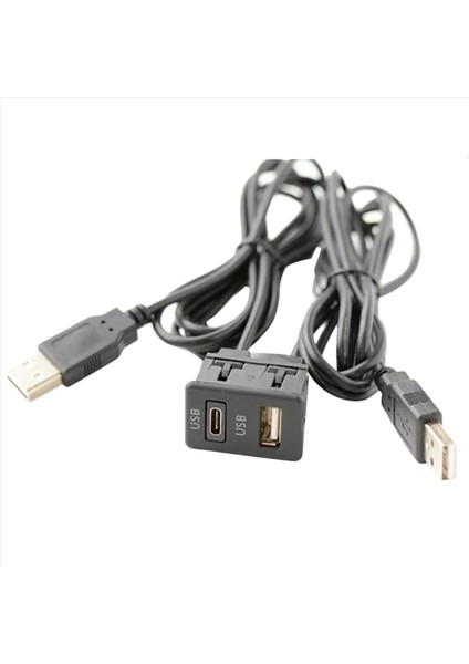 2 Adet 150CM Araba Çizgisi Floş Montajı 2 USB Bağlantı Noktası Paneli Otomatik Tekne Çift Usb-Tapyc Toyota Için Uzatma Kablosu Adaptörü (Yurt Dışından) fiyatları