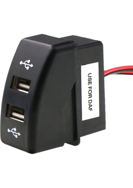 Araba Çift USB Şarj Cihazı 5V 2 1A Araç USB Güç Soketi Daf Truck Için Araç Aksesuarları Daf 95 Xf Xf 106 105 95 Cf (Yurt Dışından)