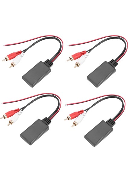 4x Araç Evrensel Kablosuz Bluetooth Modülü Müzik Adaptörü Rca Aux Audio Kablosu (Yurt Dışından)