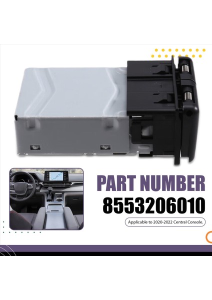 8553206010 85532 06010 USB Aux Port Adaptörü Ses Çalar ve Toyota 4runner Center Konsolu 2020 - 2022 (Yurt Dışından) modelleri