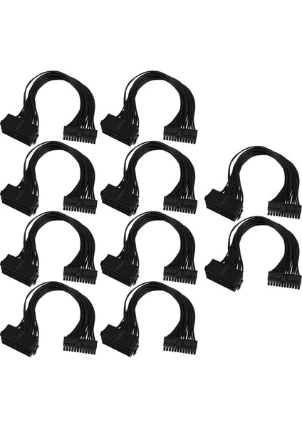10X Güç Kaynağı Ayırıcı Çift Psu Kablo Adaptörü 24 Pin 20+4 Pin Atx Anakart Adaptörü Uzatma Kablosu (Yurt Dışından)