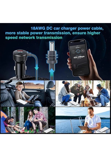 Starlink Mini Güç Kablosu Için 12V-24V Cıgarrete Çaplı Adaptörü C Tipi ve Voltmetre 16 4ft ile Dc Güç Kablosu (Yurt Dışından)