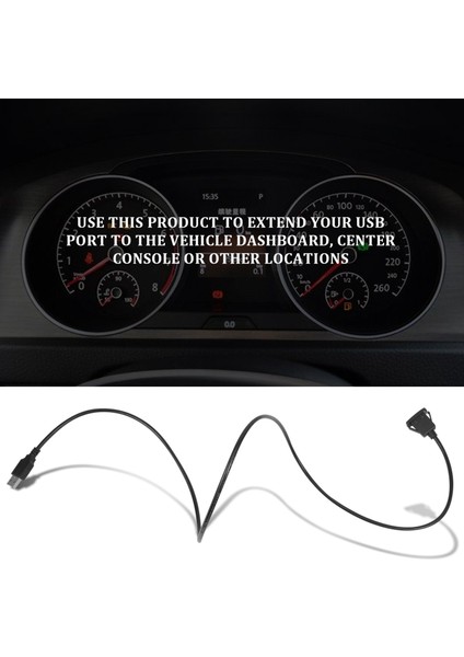 Araba Çizgi Tahtası USB Montajı USB Erkek - Kadın Soketi Uzatma Paneli Kablosu 1m (Yurt Dışından) indirimleri