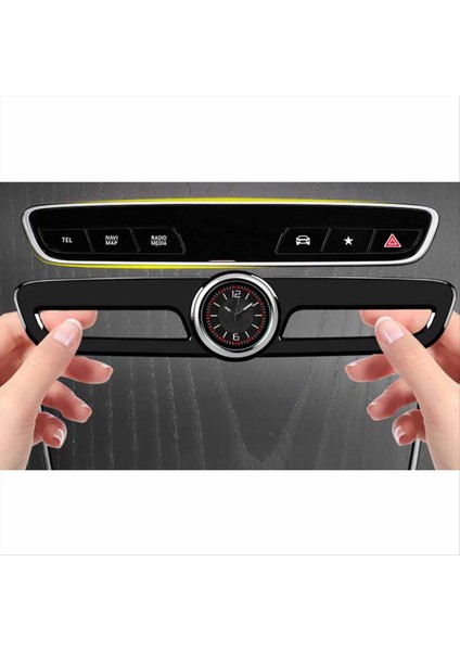 Otomobil Merkezi Kontrol Saati Merkezi Kontrol Dekorasyon Saati Mercedes-Benz Siyah Araç Iç Dekorasyonu B (Yurt Dışından)