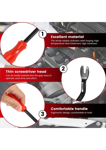 Araba Kapı Iç Döşeme Klipsli Panel Döşeme Bağlantı Kipi Çıkartma Aracı Tornavida Tırnak Çekme 6 Inç Kırmızı (Yurt Dışından) fırsatları
