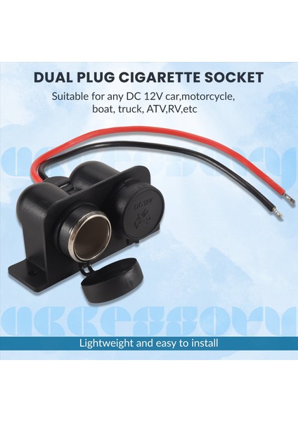 Çığ Soket 12V Su Geçirmez Çift Güç Fiş Çıkışı Araba Motosiklet Scooter Tekne Atv Rv (Yurt Dışından) indirimleri