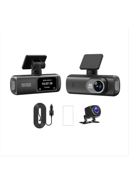 V22 Sürüş Kaydedici Hd 4K Ön ve Arka Çift Kayıt Cep Telefonu Araç Bağlantı Sürüş Track Aracı Kaydedici B (Yurt Dışından) fırsatları