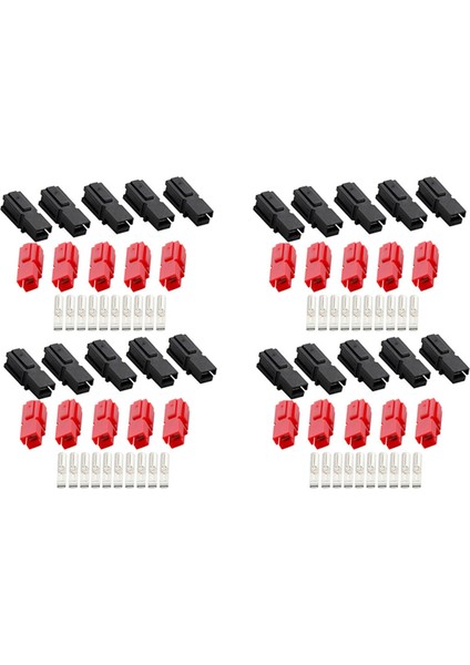 20 Çift 30A Amp 600V Güç Deniz Konnektörü Kutup Kırmızı Siyah Anderson Powerpole Için (Yurt Dışından)