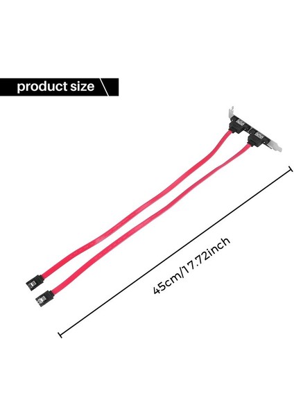 Çift Port Sata Seri Ata Kablosu - Esata Bracket Adaptör Kablosu (Yurt Dışından)