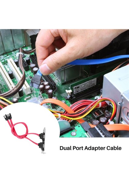 Çift Port Sata Seri Ata Kablosu - Esata Bracket Adaptör Kablosu (Yurt Dışından) indirimleri