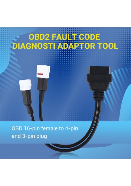 Yamaha Için 3pin + 4pin 2 Için 1 Inç Obd2 Motosiklet Tarayıcı Kablosu Obd Tarayıcı ile Birlikte Çalışır (Yurt Dışından) fırsatları