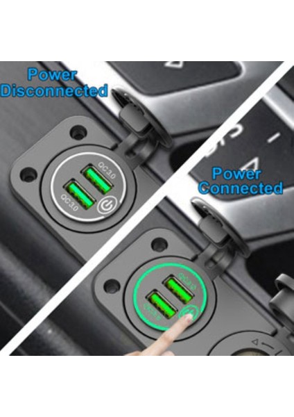 Qc 3 0 Çift USB Araba Şarj Cihazı C-Igarette Çakır Soketi 12V Hızlı Şarj Cihazı Tekne Motosiklet Kamyonu Için Iletişim Anahtarı (Yurt Dışından) modelleri