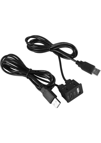 150CM Araba Dash Flush Montaj 2 USB Port Paneli Otomatik Tekne Çift Usb-Tapyc Uzatma Kablo Adaptörü Toyota (Yurt Dışından) modelleri