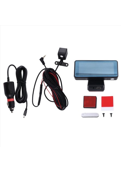 Çift Kayıt Kayıt Cihazı Gözetim Video Kaydedici Hd IPS Ekran Adas Otomotiv (Yurt Dışından)