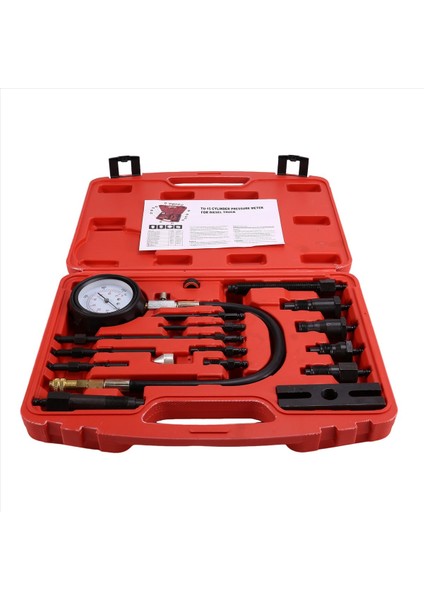TU-15B Basınç Göstergesi Motor Sıkıştırma Test Cihazı Set Kiti Silindir Testi Göstergesi (Yurt Dışından)