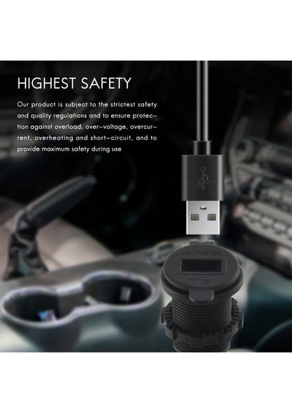 USB Araba Soketi 12V Araç Şarj Cihazı 5V 4 2A Motosiklet Karavan Kamyon ve Daha Fazla LED Dijital Voltmetre ile LED Dijital Voltmetre ile Adaptörü Adaptör (Yurt Dışından) fiyatları