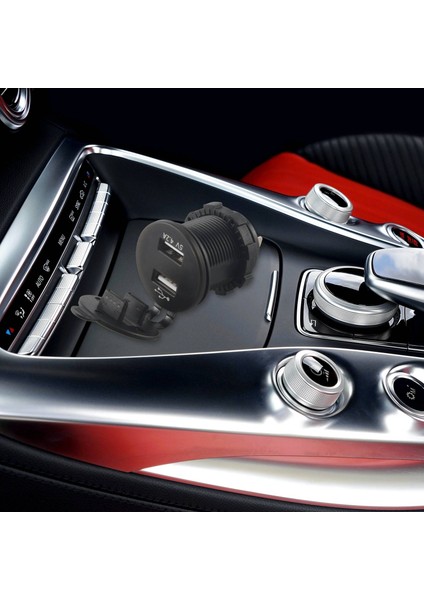 USB Araba Soketi 12V Araç Şarj Cihazı 5V 4 2A Motosiklet Karavan Kamyon ve Daha Fazla LED Dijital Voltmetre ile LED Dijital Voltmetre ile Adaptörü Adaptör (Yurt Dışından) modelleri