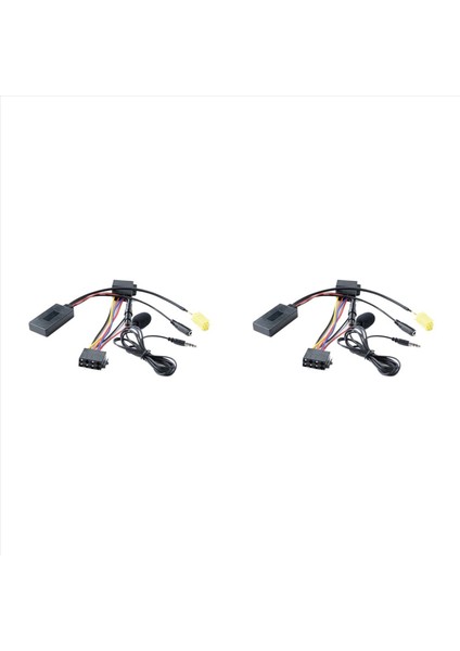 2x 6pin Bluetooth Ses Adaptörü Mikrofon Handfree Aux Kablosu Alfa Için Romeo 159 Fiat 500 Lancia Musa Benz Smart Fortwo 451 (Yurt Dışından)
