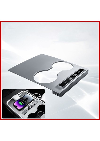 Tesla Model 3 Y 2021 2022 27W Hızlı Şarj Cihazı USB Şun Hub Akıllı Yerleştirme Istasyonu Araba Adaptörü Powered Splitter (Yurt Dışından) fiyatları