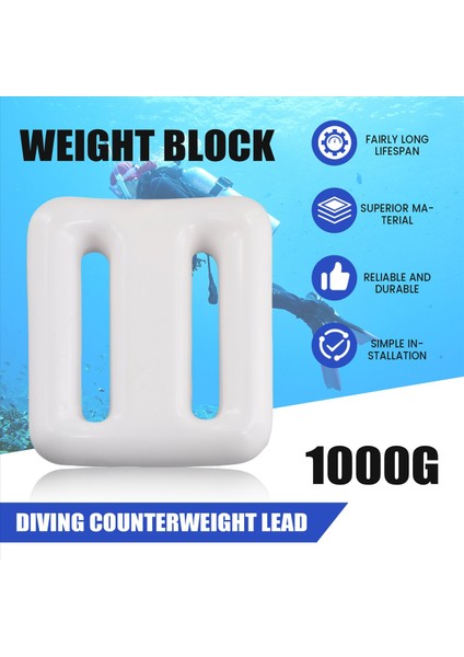 Tüplü Dalış Ağırlıkları Için Dalış Ağırlıkları Ağırlık Kemer Kaplı Kurşun Dalış Ağırlıkları Kaplı Dalış Ağırlıkları Dalış Kemeri Ağırlıkları 1000G Beyaz (Yurt Dışından) fırsatları
