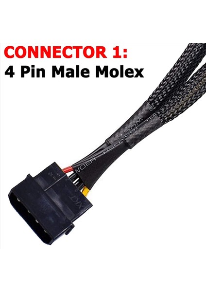 4x 4 Pin Erkek Ide Molex - Iki Kadın Sata Güç Donanter Dönüşütü Adaptör Kablosu Sabit Sürücü HDD SSD (Yurt Dışından) modelleri