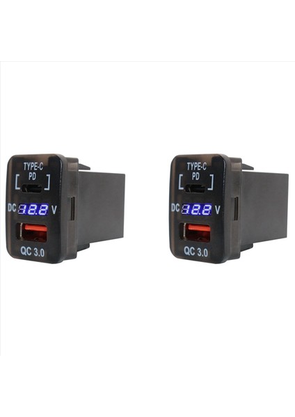 2 Adet 30X20MM Araç USB Şarj Cihazı Qc3 0 Toyota Için Pd Tip C USB Şarj Cihazı Adaptörü ile Hızlı Şarj (Yurt Dışından)
