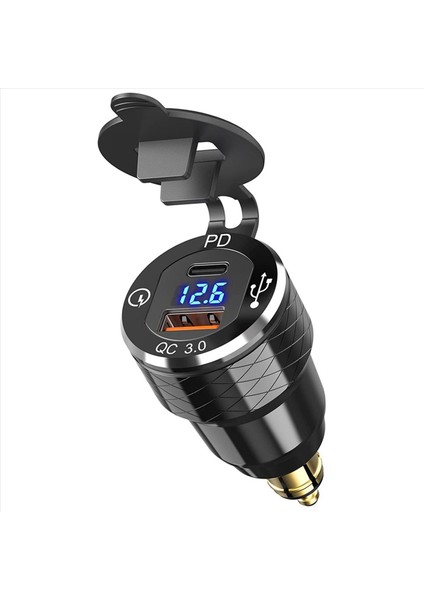 2x Pd 3 0 Tip C USB Hızlı Şarj Cihazı Usb&#39 Ye Din ve 12V-24V Ducati Bmw Için Voltmetre ile 18W Qc 3 0 Elektrik Prizini (Yurt Dışından) fiyatları