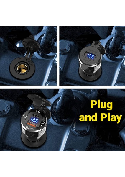 2x Pd 3 0 Tip C USB Hızlı Şarj Cihazı Usb&#39 Ye Din ve 12V-24V Ducati Bmw Için Voltmetre ile 18W Qc 3 0 Elektrik Prizini (Yurt Dışından) fırsatları