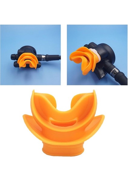 Kalıplanabilir Silikon Dalış Isırığı Ağızlık Regülatörü Tüplü Isırık Dalış Ekipmanı Su Şnorkelli Yüzme Valfi Solunum Siyah (Yurt Dışından) fiyatları