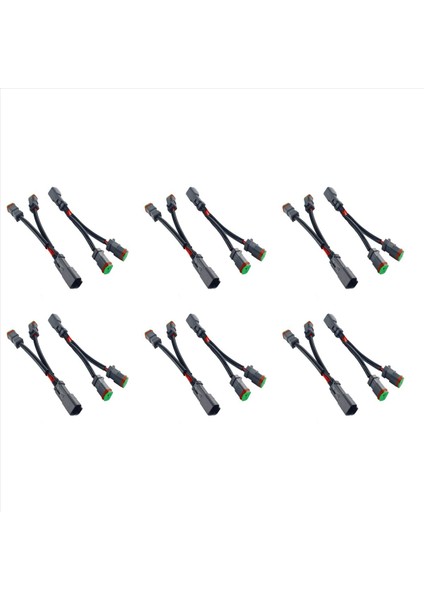 6x Y Tip Kuarlar Deutsch Dt Dtp 2 Pin Soket Adaptörü LED Pod Işi Işık Retrofit Konektörleri Kablo Demeti (Yurt Dışından)