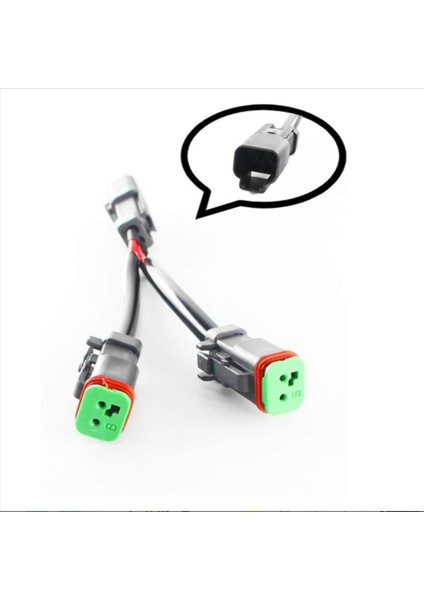 6x Y Tip Kuarlar Deutsch Dt Dtp 2 Pin Soket Adaptörü LED Pod Işi Işık Retrofit Konektörleri Kablo Demeti (Yurt Dışından) fiyatları