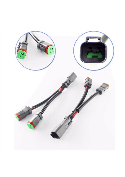 6x Y Tip Kuarlar Deutsch Dt Dtp 2 Pin Soket Adaptörü LED Pod Işi Işık Retrofit Konektörleri Kablo Demeti (Yurt Dışından) modelleri
