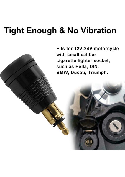 2x Motorcycle Din Plug Su Geçirmez Şarj Cihazı - USB Şarj Cihazı ve Tip C 30W Güç Dağıtım Adaptörü Soketi (Yurt Dışından) modelleri