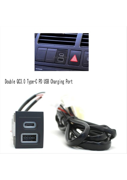 12V/24V Araç Telefon Şarj Cihazı Soketi Çift Qc3 0 Tip-C Tip Pd USB Şarj Portu Vw Polo 9n 9n3 2004-2011 Için (Yurt Dışından) indirimleri
