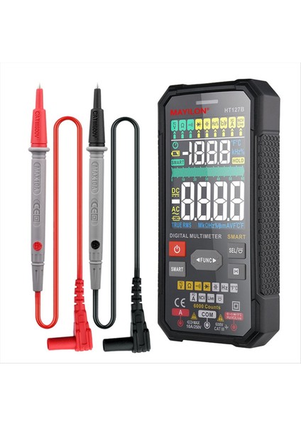 Mayilon HT127B Dijital Multimetre 6000 Sayım Evrensel Metre Otomatik Aralık Gerçek Rms Çok Fonksiyonlu Metre Ncv Test Cihazı (Yurt Dışından)