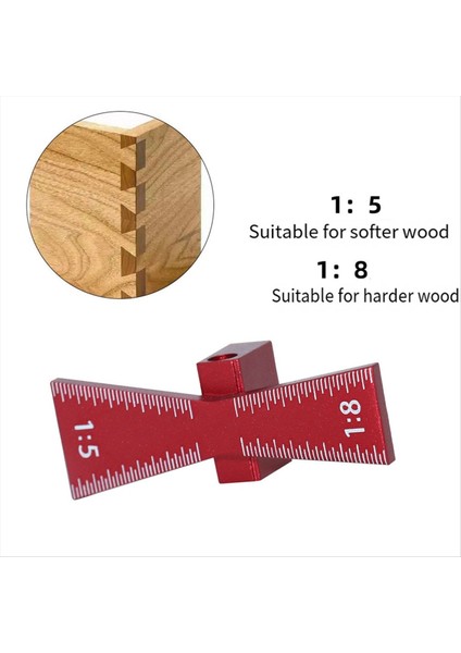 Dovetail Alüminyum Alaşım Işaretleme Şablonu 1 5 1 8 Menteşe Göstergesi Kılavuz Aracı ile Ahşap Menteşe Göstergesi (Yurt Dışından) modelleri