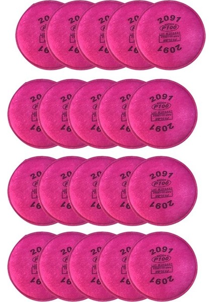 20 Paket 2091 P100 Partikül Filtresi 2091 ile Uyumlu 6000 6200 6800 7000 Ff-4&#39 Ün Yerine (Yurt Dışından)