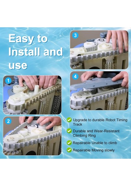 Otomatik Havuz Temizleyici Yedek Parçaları Kit - Maytronics Dolphin Nautilus cc Plus Için 9985006 -R2 Zamanlama Pisti (Yurt Dışından) modelleri