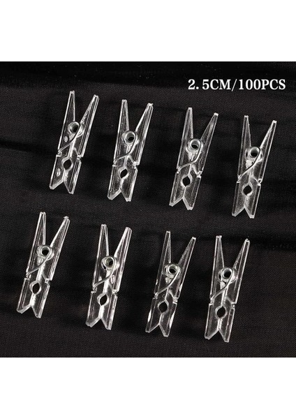 Şeffaf Küçük Klipler Aydınlatma Aksesuarları Plastik Klipler Küçük Kıyafetler Mini Dekoratif Fotoğraf Klipleri (Yurt Dışından) fiyatları