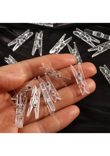 Şeffaf Küçük Klipler Aydınlatma Aksesuarları Plastik Klipler Küçük Kıyafetler Mini Dekoratif Fotoğraf Klipleri (Yurt Dışından) indirimleri
